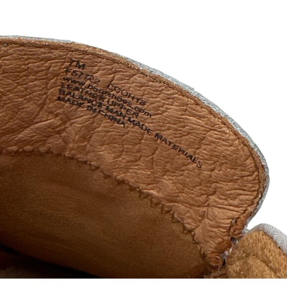 Born Size 7M Leather Womens Gray Croc-Embossed Slip-On Loafers - Picture 8 of 14